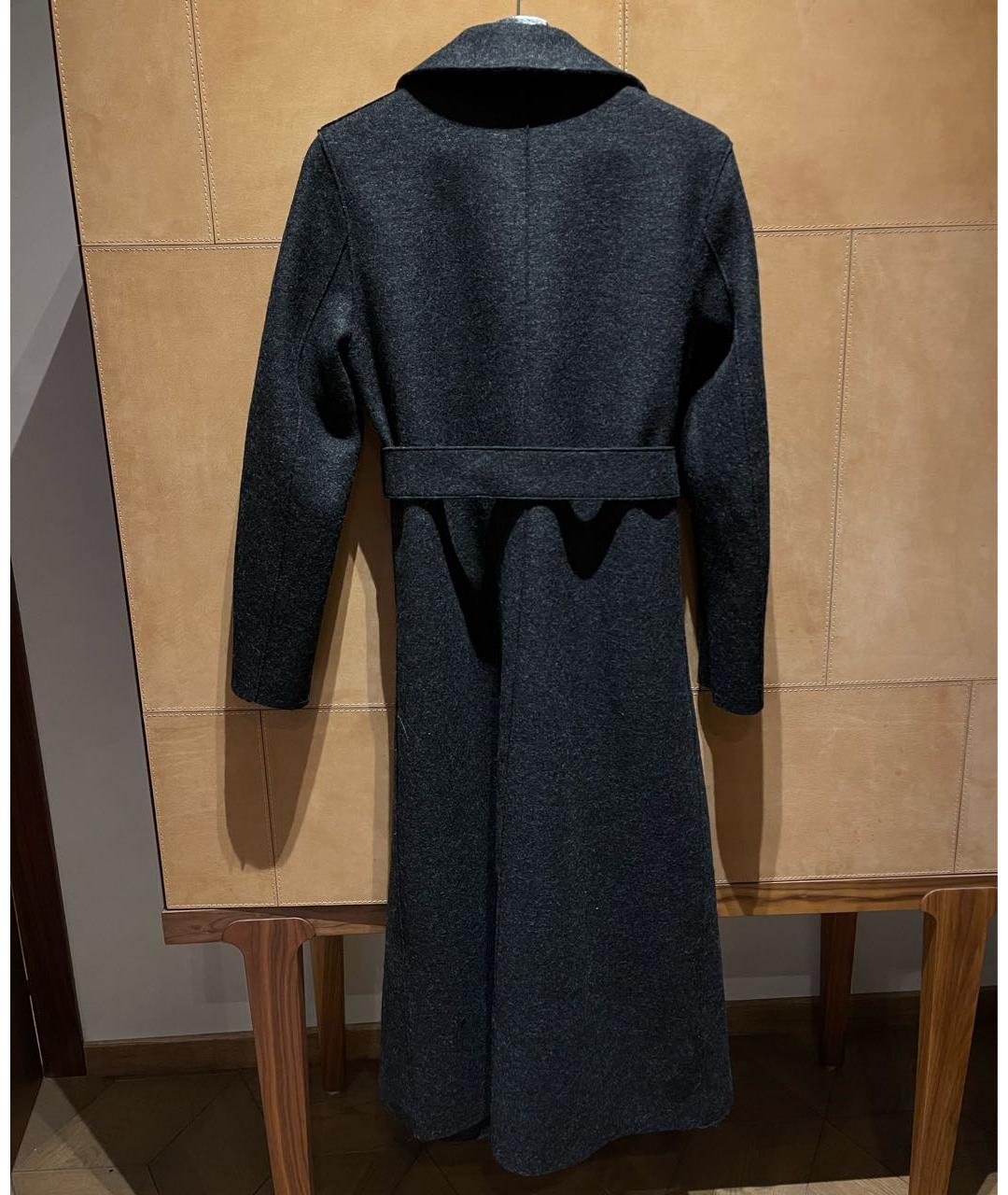 HARRIS WHARF LONDON Антрацитовое шерстяное пальто, фото 2