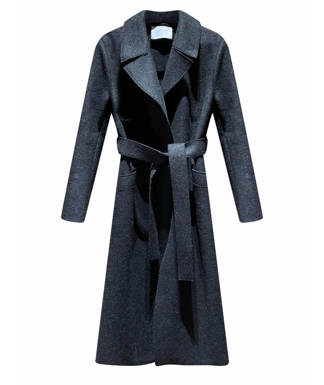 HARRIS WHARF LONDON Антрацитовое шерстяное пальто, фото 1