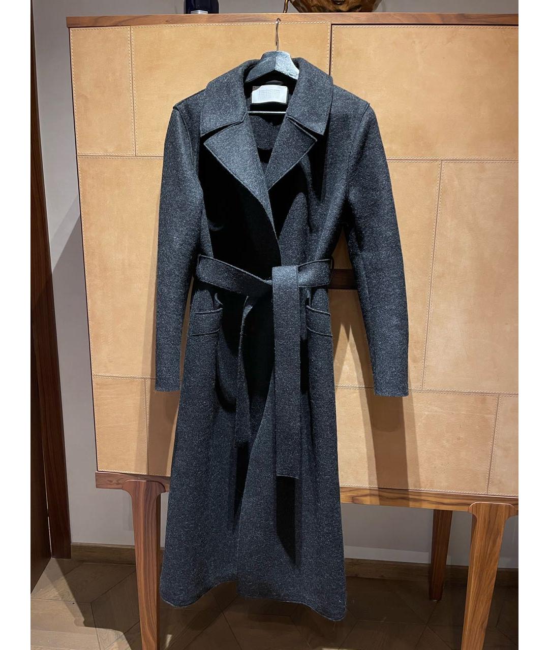 HARRIS WHARF LONDON Антрацитовое шерстяное пальто, фото 5