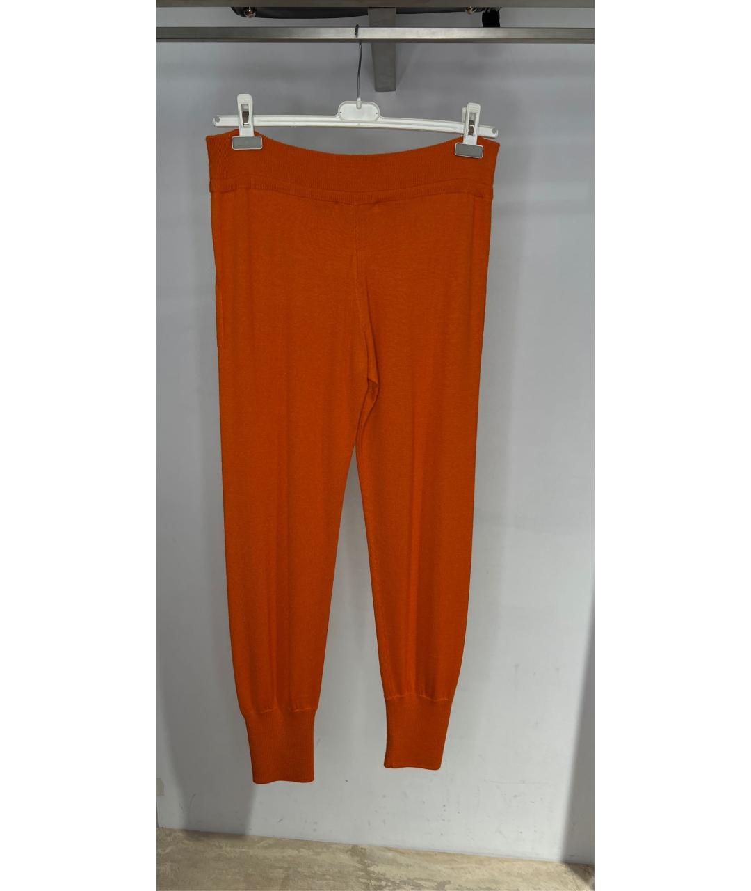 CRUCIANI Оранжевое кашемировые прямые брюки, фото 2