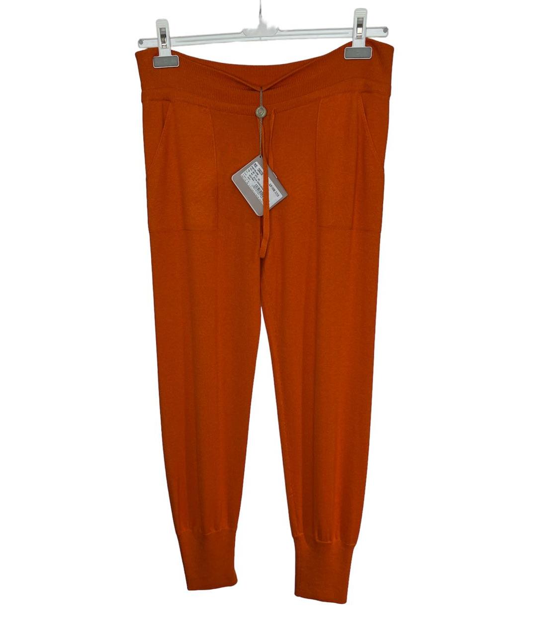 CRUCIANI Оранжевое кашемировые прямые брюки, фото 7