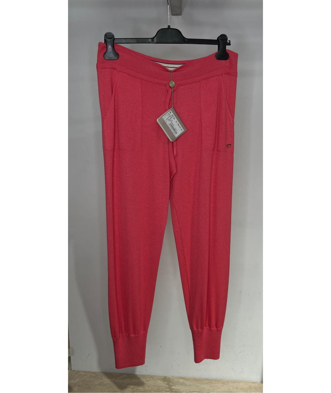 CRUCIANI Розовые кашемировые прямые брюки, фото 2