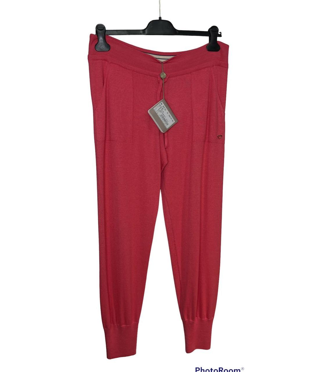 CRUCIANI Розовые кашемировые прямые брюки, фото 6