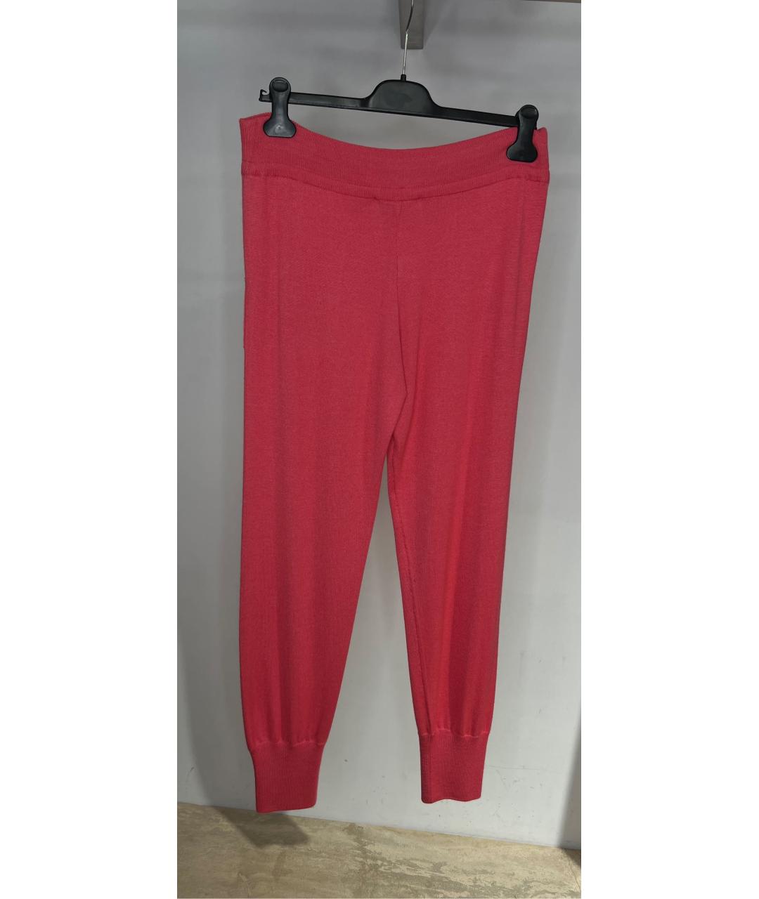 CRUCIANI Розовые кашемировые прямые брюки, фото 4