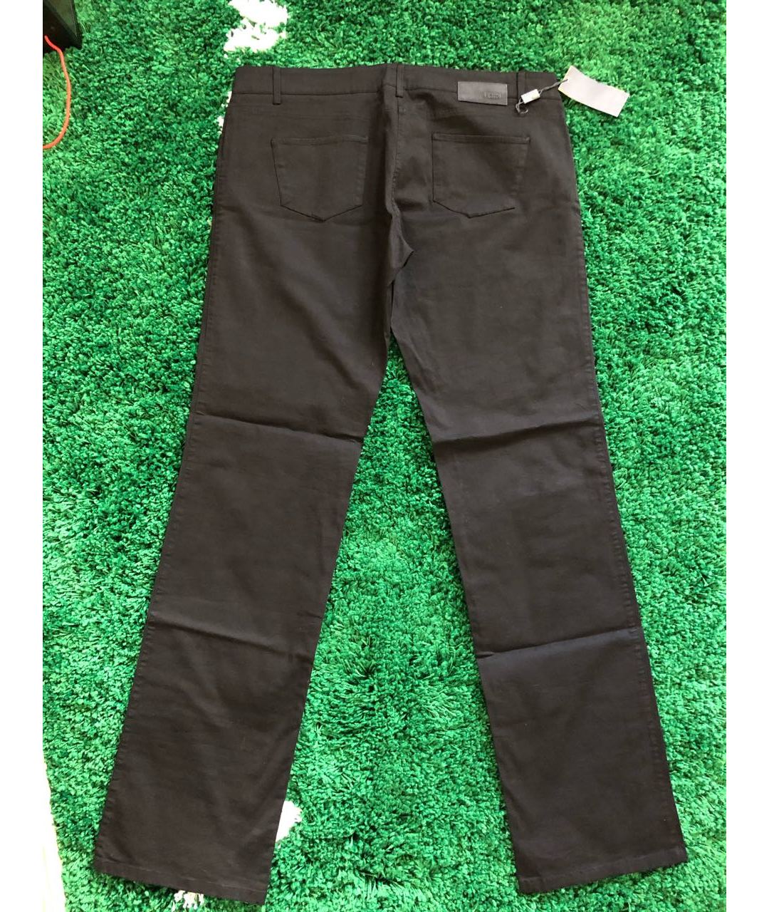 FENDI Черные хлопко-эластановые прямые джинсы, фото 2