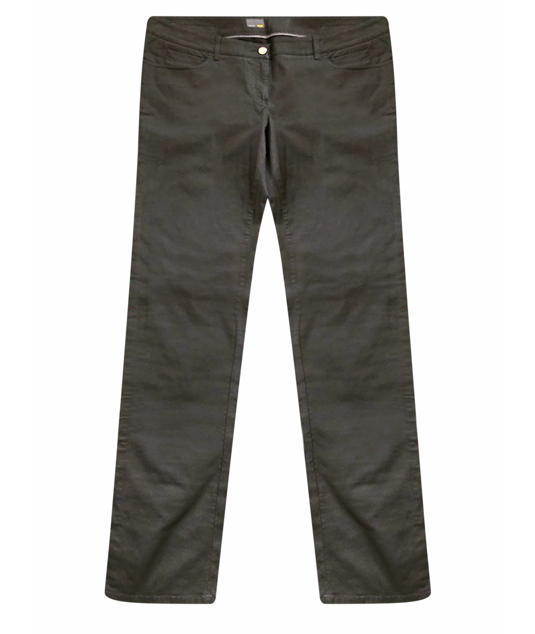FENDI Черные хлопко-эластановые прямые джинсы, фото 1
