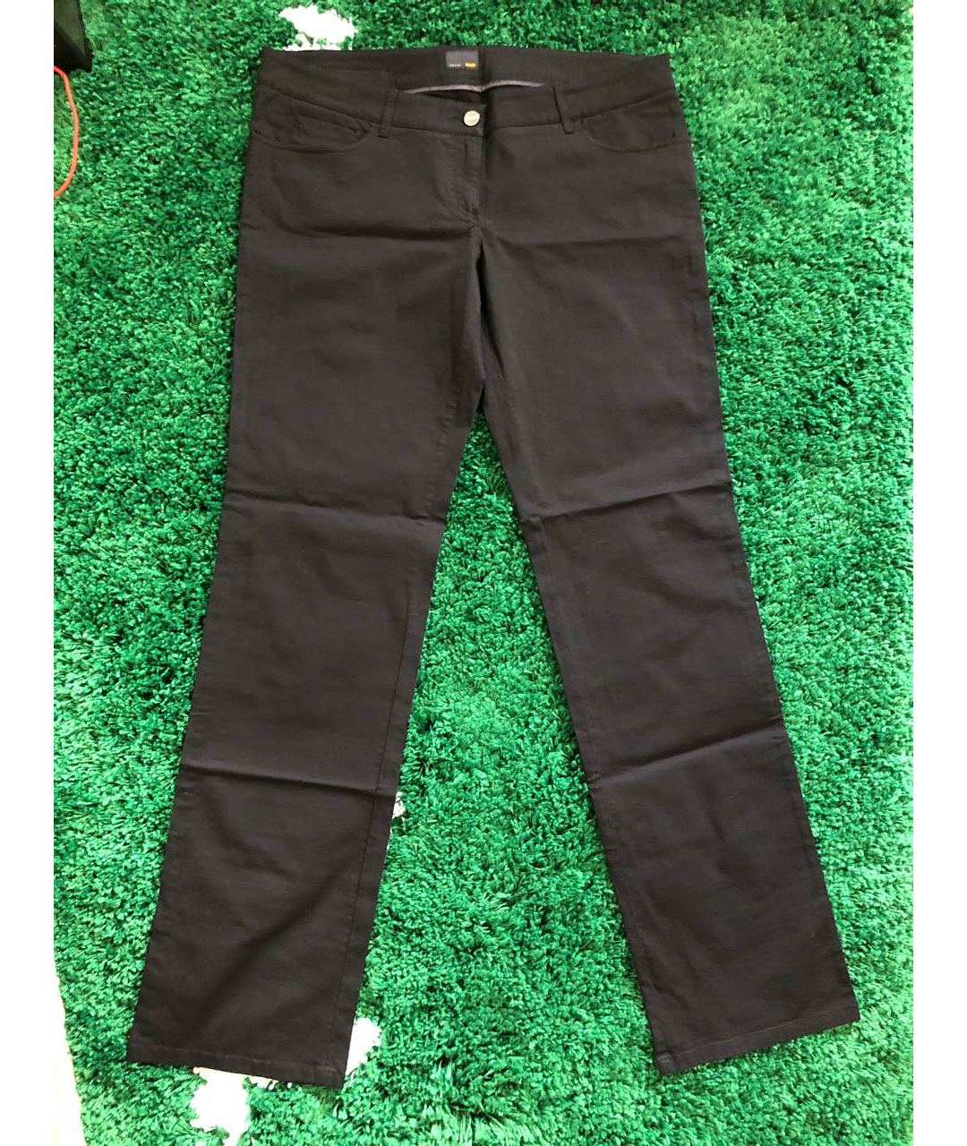 FENDI Черные хлопко-эластановые прямые джинсы, фото 7