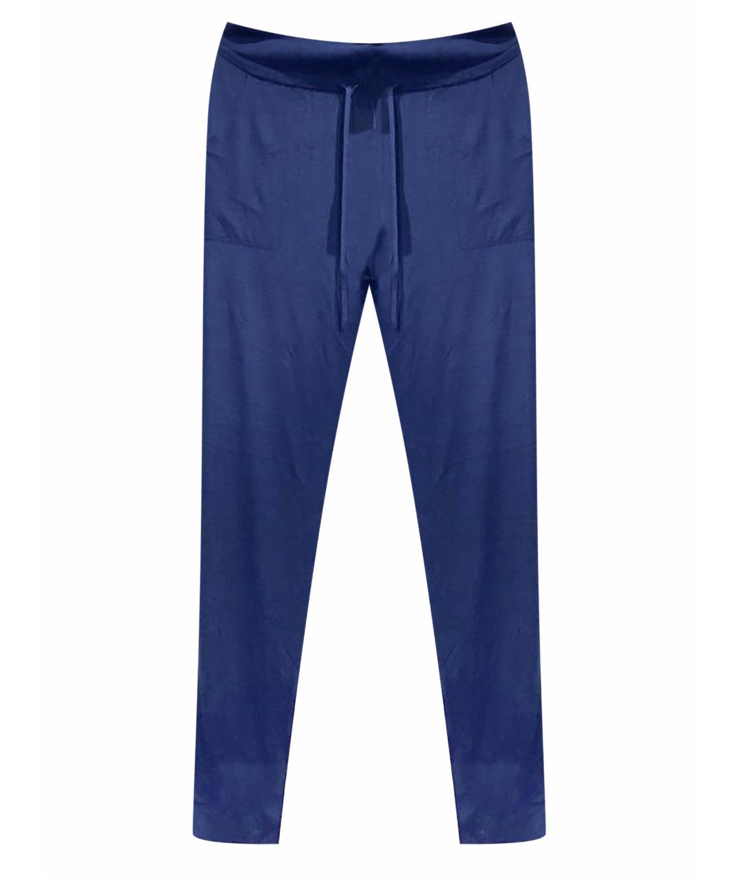CRUCIANI Синие вискозные брюки узкие, фото 1