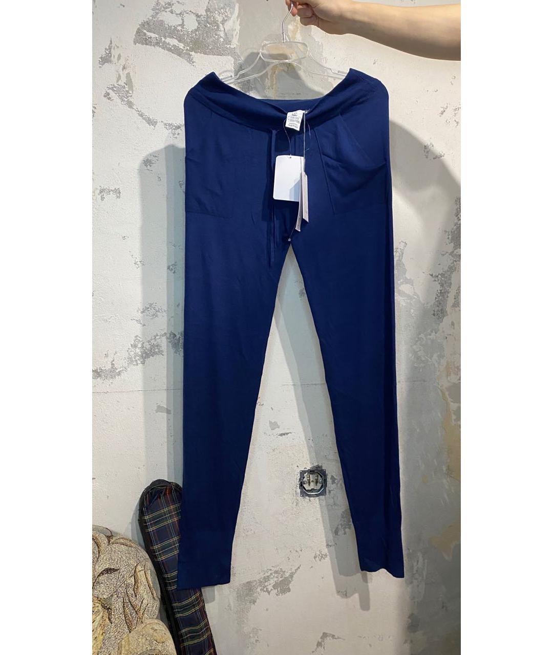 CRUCIANI Синие вискозные брюки узкие, фото 8