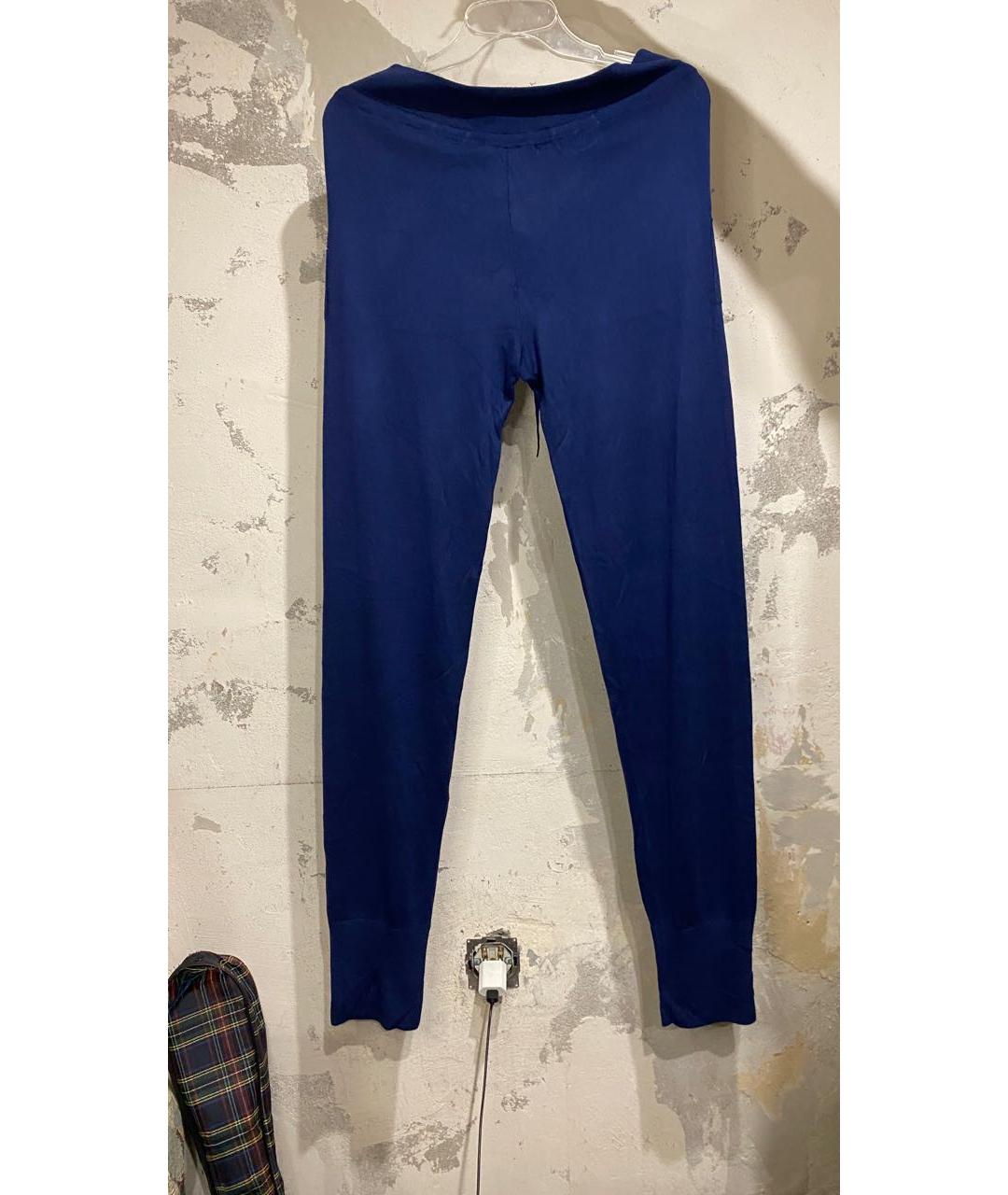 CRUCIANI Синие вискозные брюки узкие, фото 2