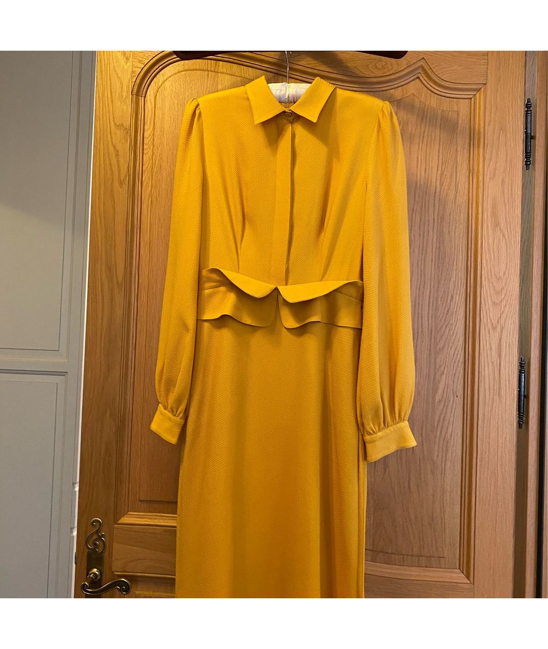 GUCCI Желтое шелковое коктейльное платье, фото 9