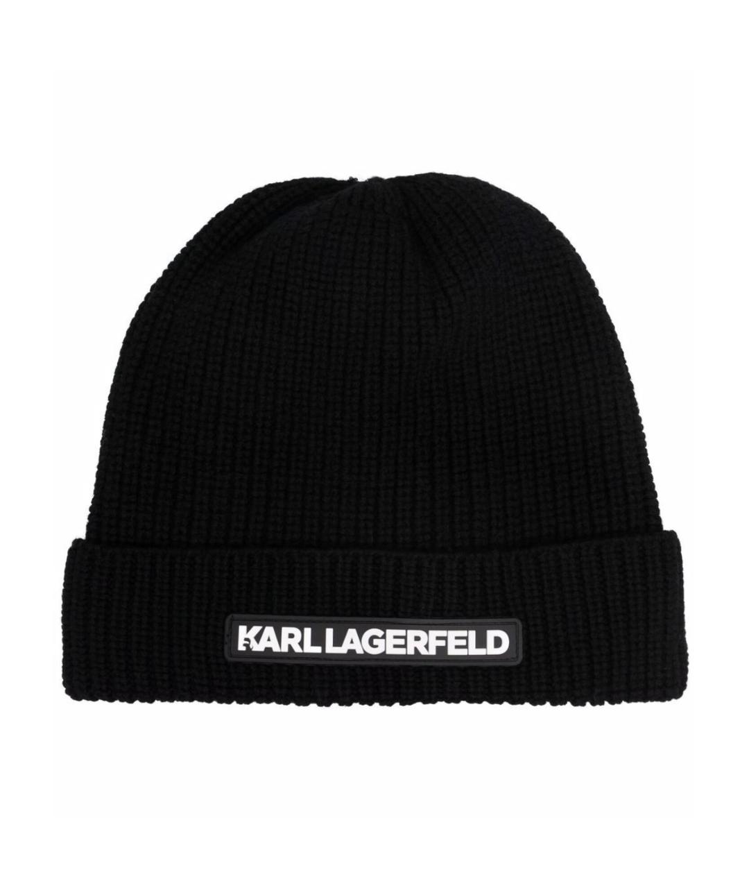 KARL LAGERFELD Черная шерстяная шапка, фото 1