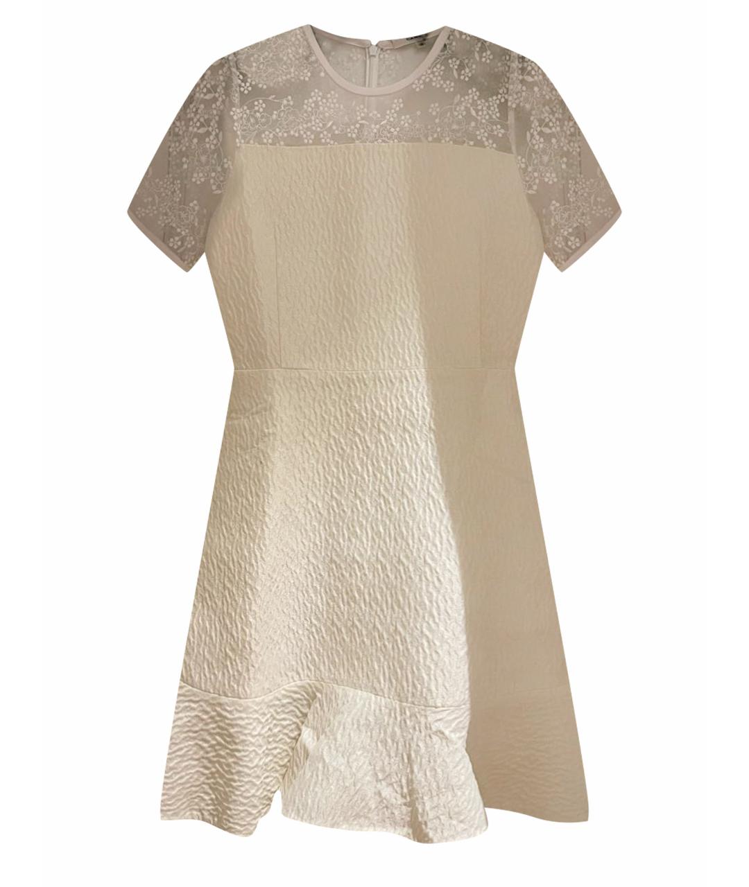 CARVEN Белое полиэстеровое коктейльное платье, фото 1