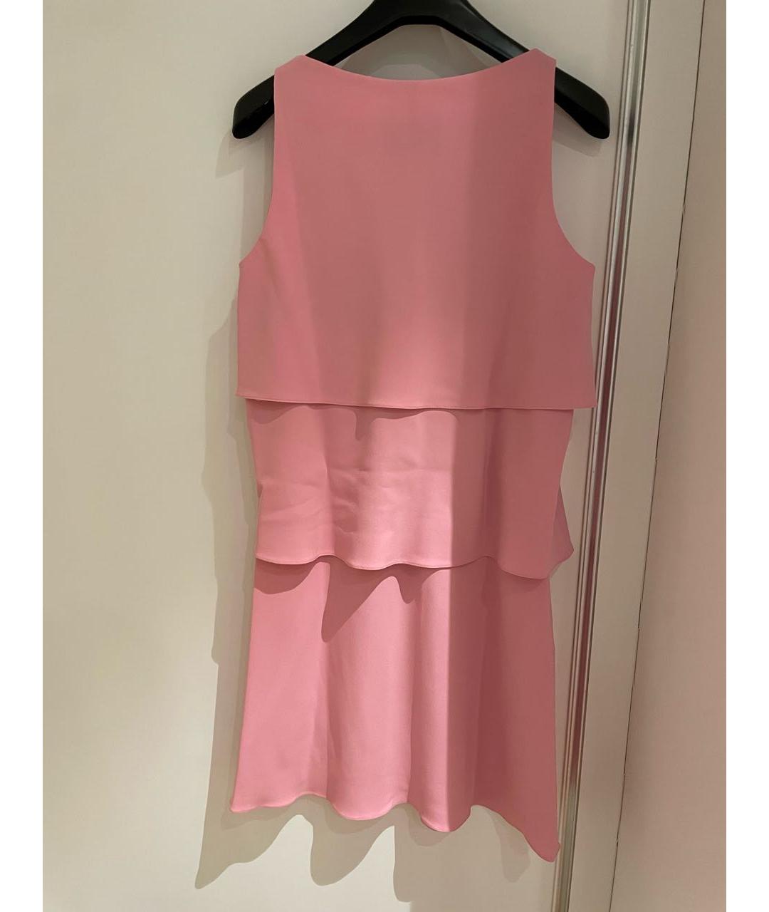 BOUTIQUE MOSCHINO Розовое ацетатное коктейльное платье, фото 2