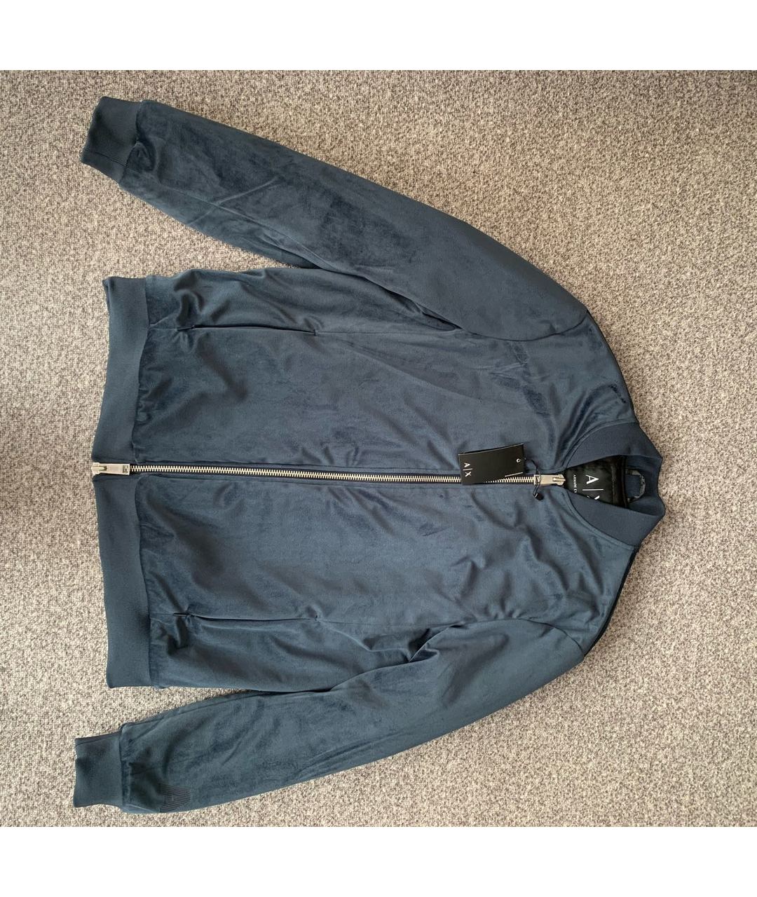 EMPORIO ARMANI Темно-синяя полиэстеровая куртка, фото 6