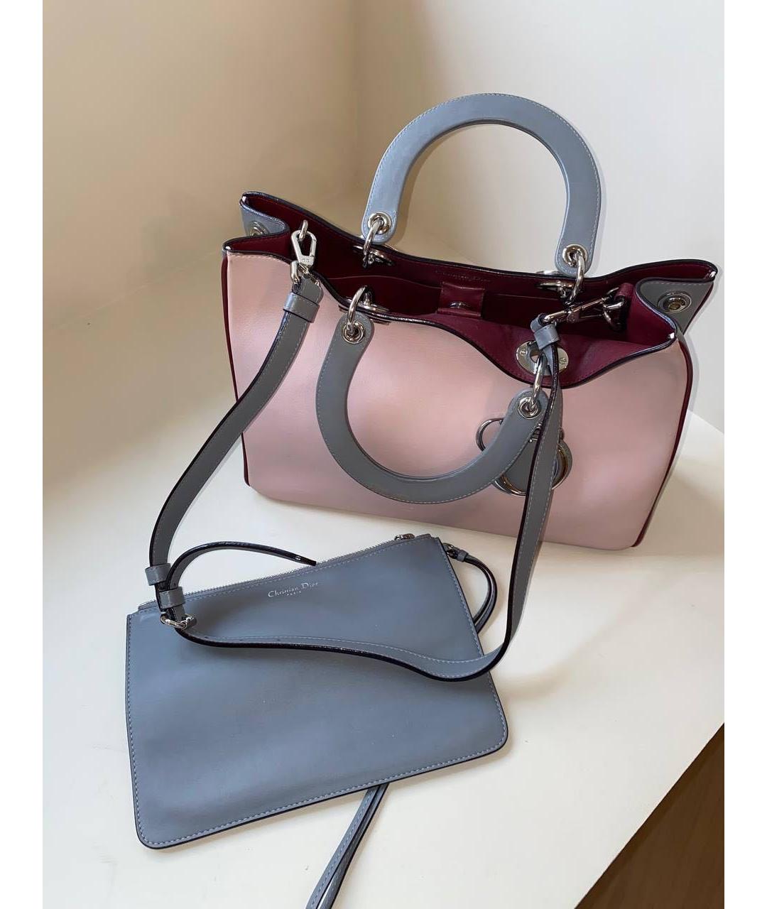 CHRISTIAN DIOR Розовая кожаная сумка с короткими ручками, фото 4