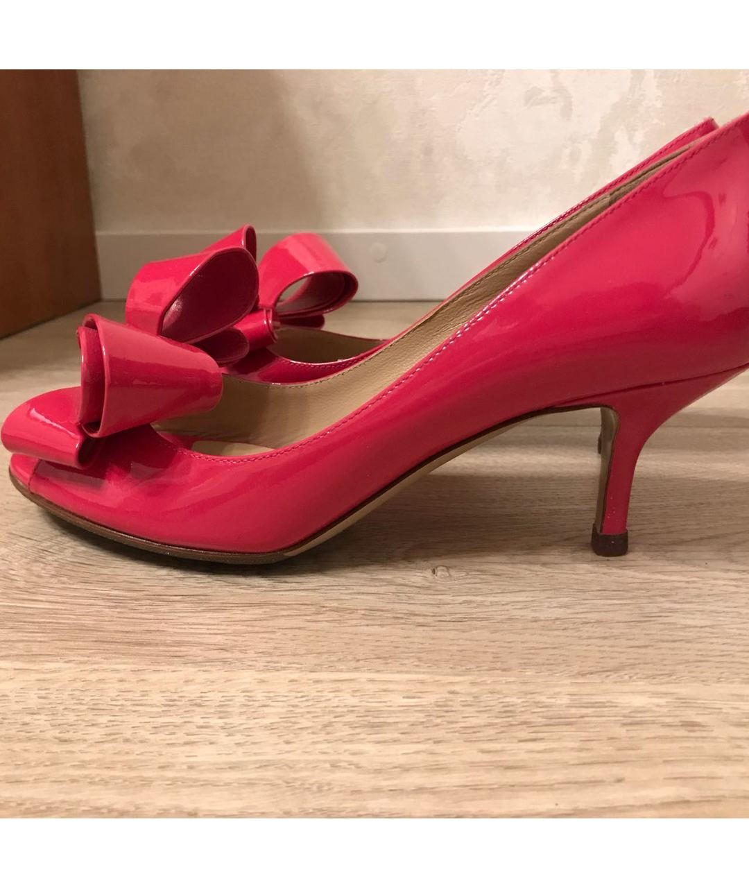 VALENTINO Розовые туфли из лакированной кожи, фото 6
