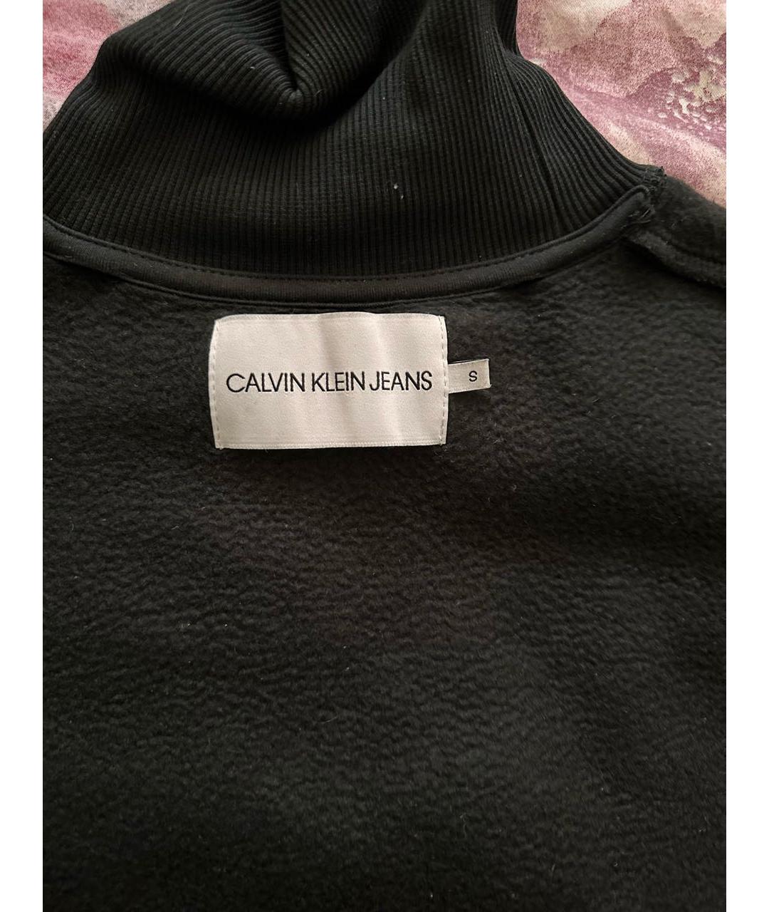 CALVIN KLEIN Черный хлопковый джемпер / свитер, фото 2