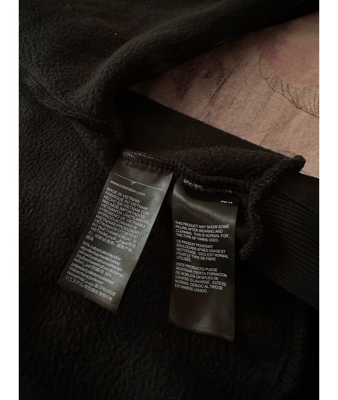CALVIN KLEIN Черный хлопковый джемпер / свитер, фото 4