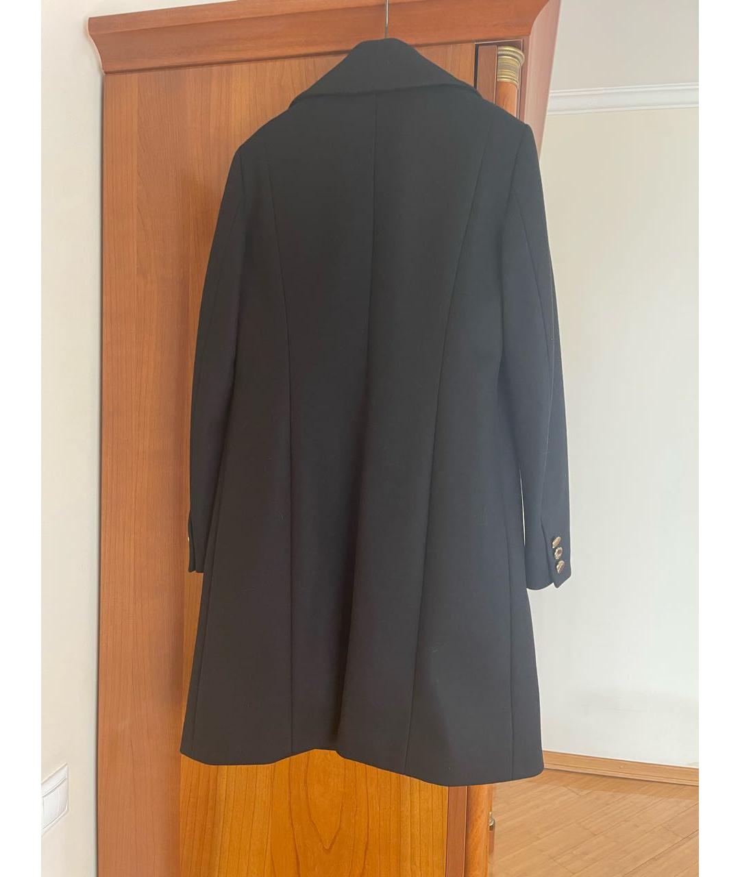 VERSACE COLLECTION Черное шерстяное пальто, фото 2