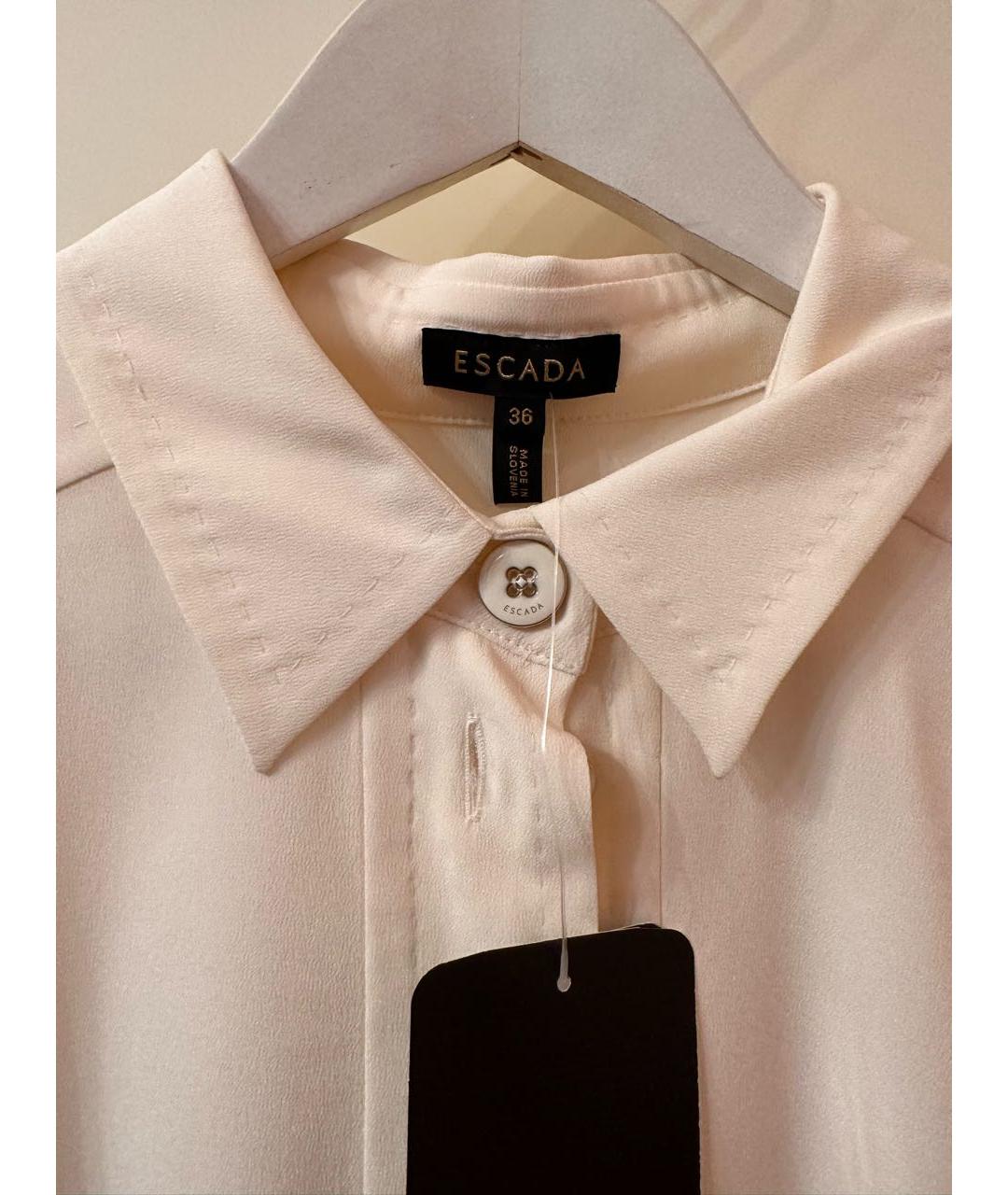 ESCADA Бежевое шелковое повседневное платье, фото 2