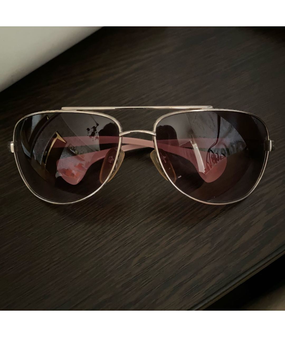 CHROME HEARTS Розовые металлические солнцезащитные очки, фото 4