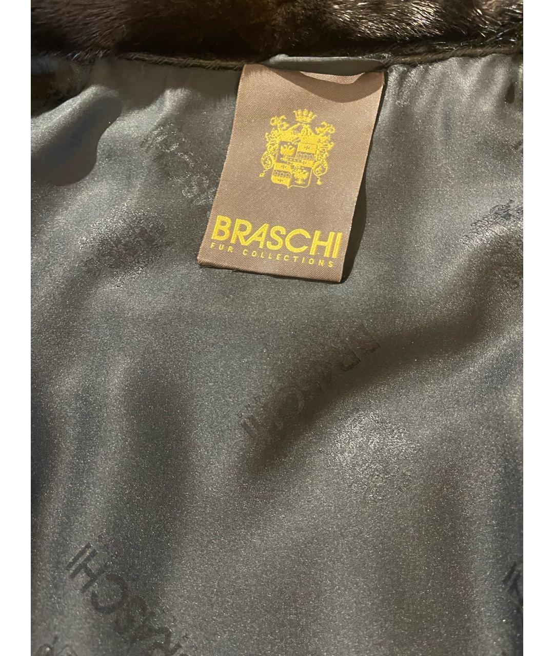 BRASCHI Черная меховая шуба, фото 3