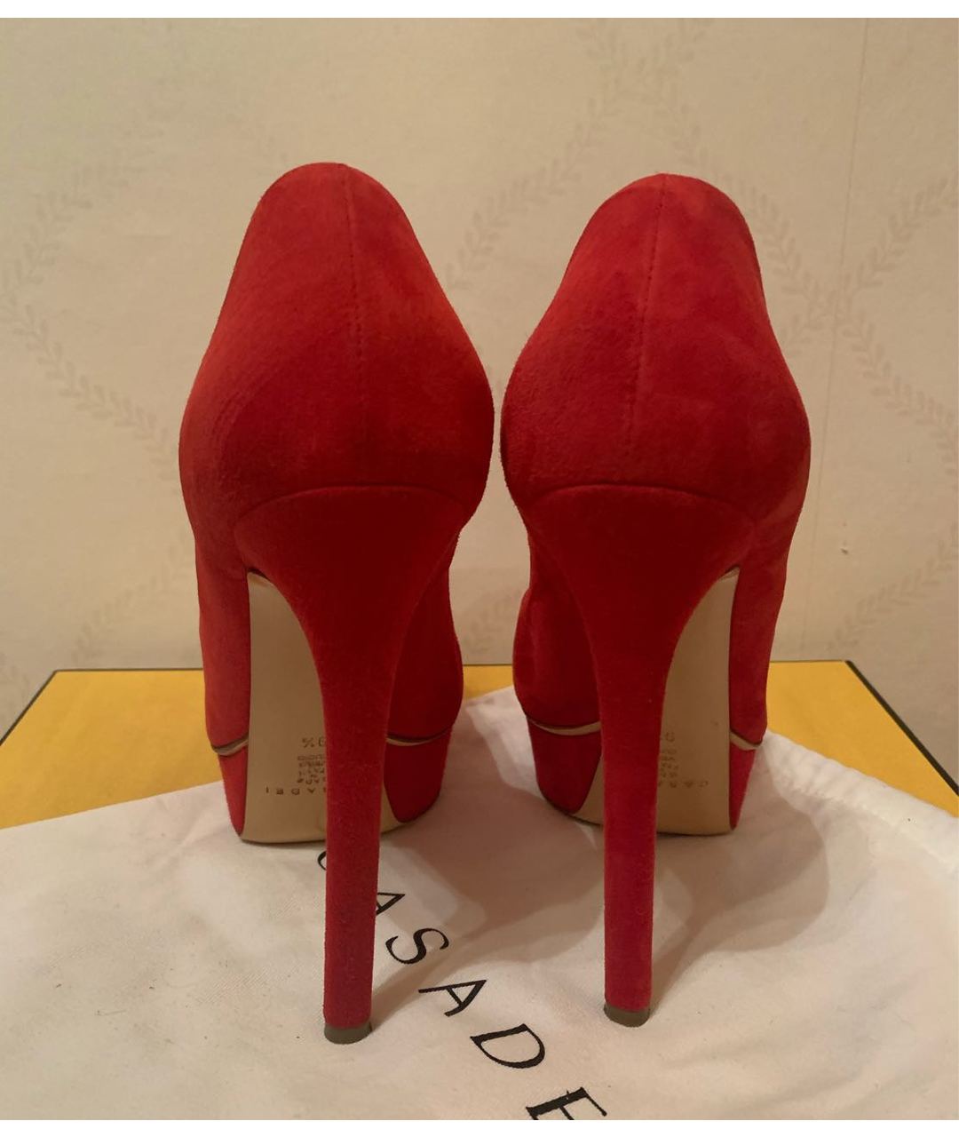 CASADEI Красные замшевые туфли, фото 5