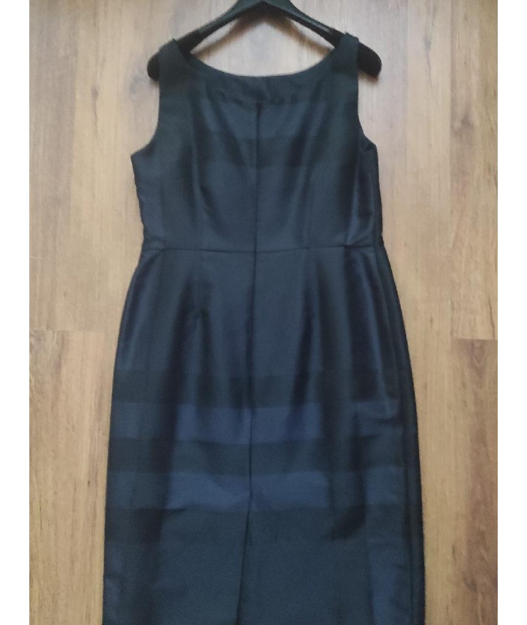 BURBERRY Темно-синее хлопковое коктейльное платье, фото 2