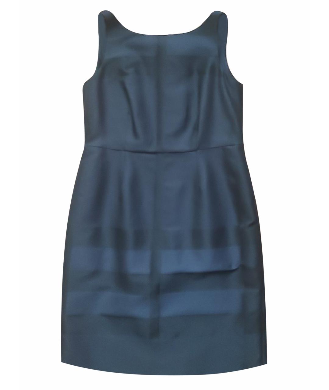 BURBERRY Темно-синее хлопковое коктейльное платье, фото 1