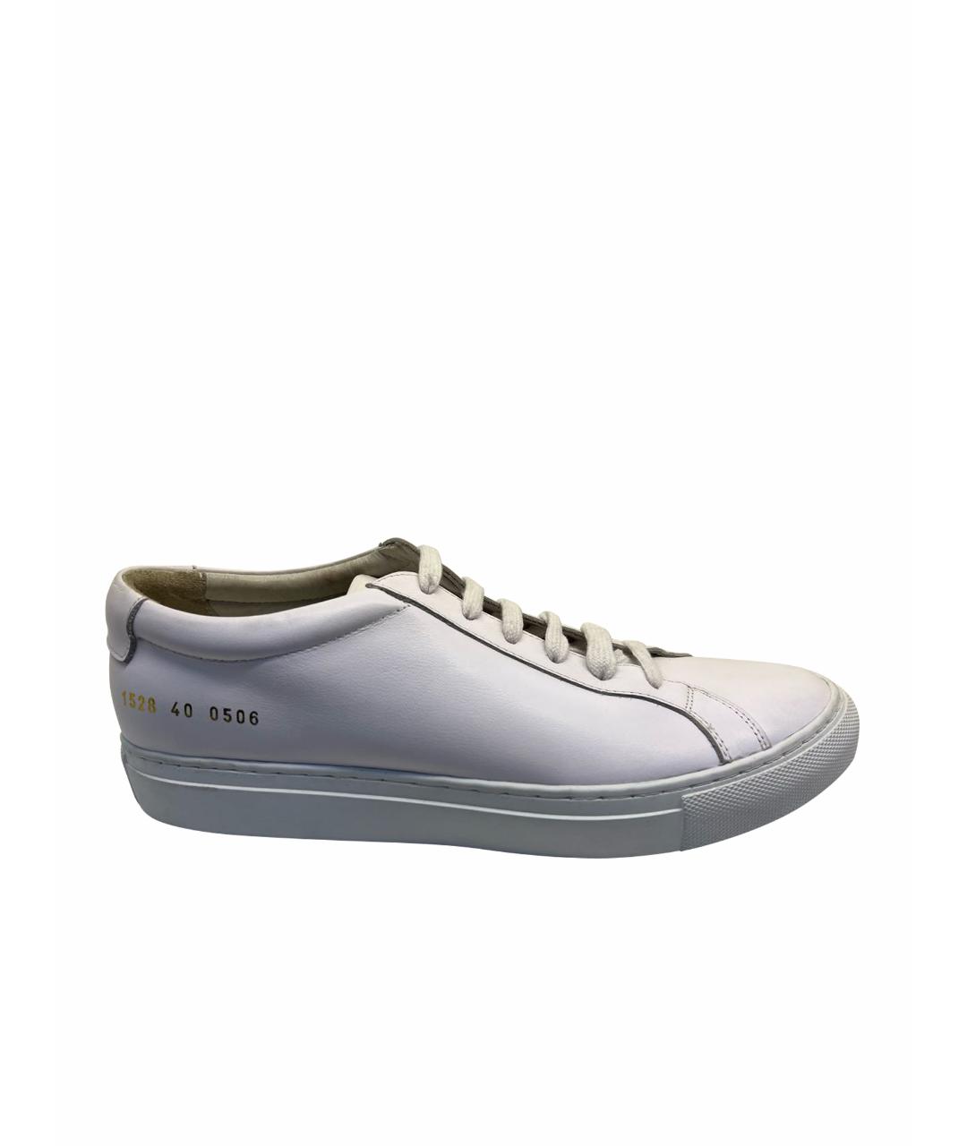 COMMON PROJECTS Белые кожаные низкие кроссовки / кеды, фото 1