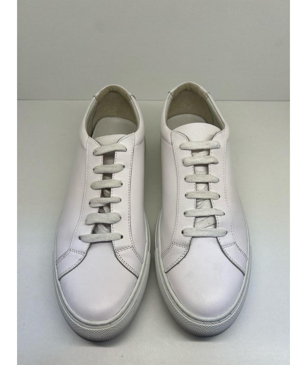 COMMON PROJECTS Белые кожаные низкие кроссовки / кеды, фото 2