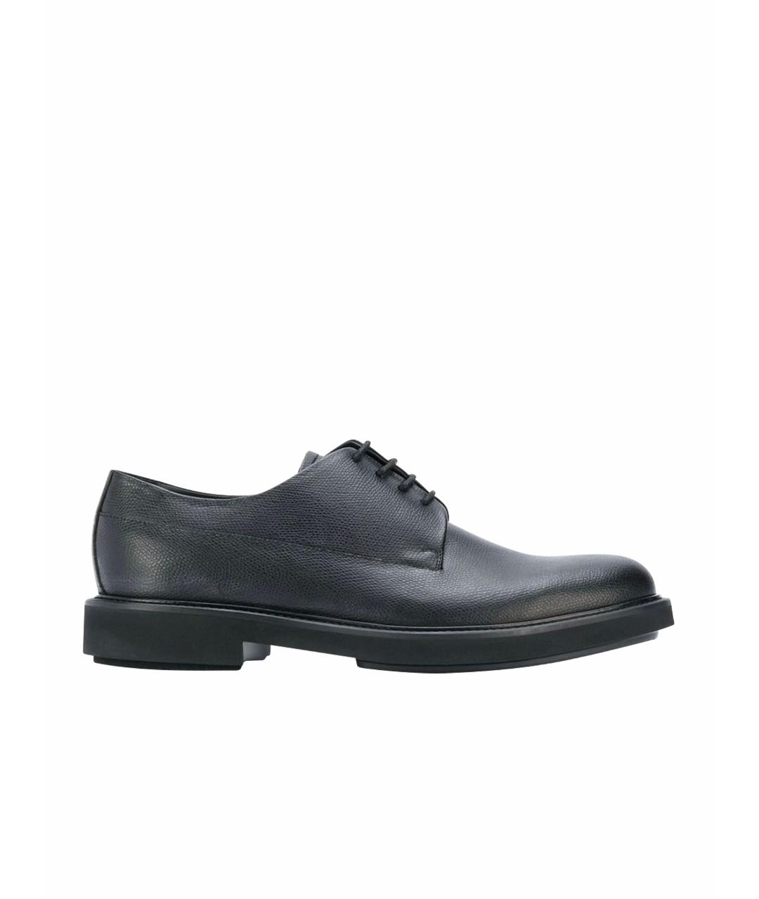 EMPORIO ARMANI Черные кожаные туфли, фото 1