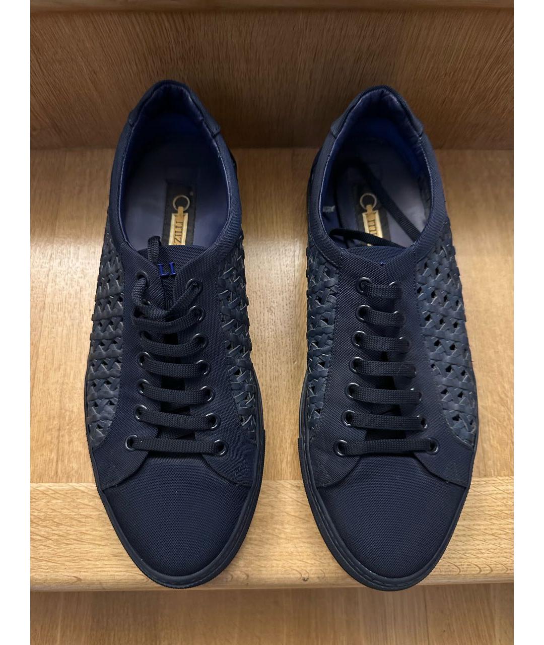 ZILLI Темно-синие низкие кроссовки / кеды, фото 2