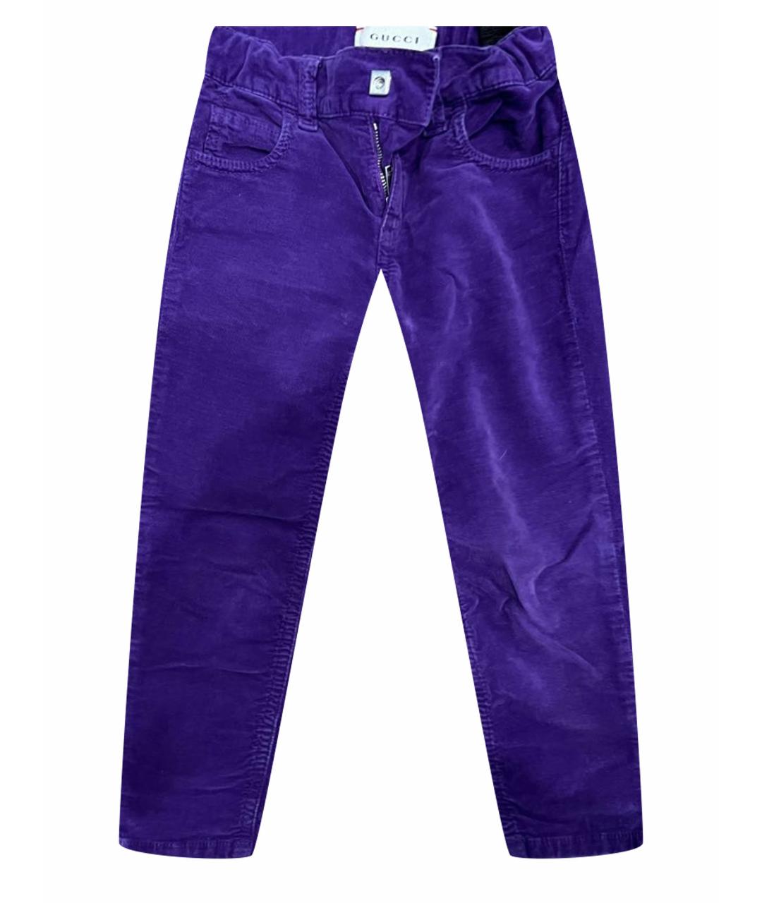 GUCCI Фиолетовые бархатные брюки и шорты, фото 1