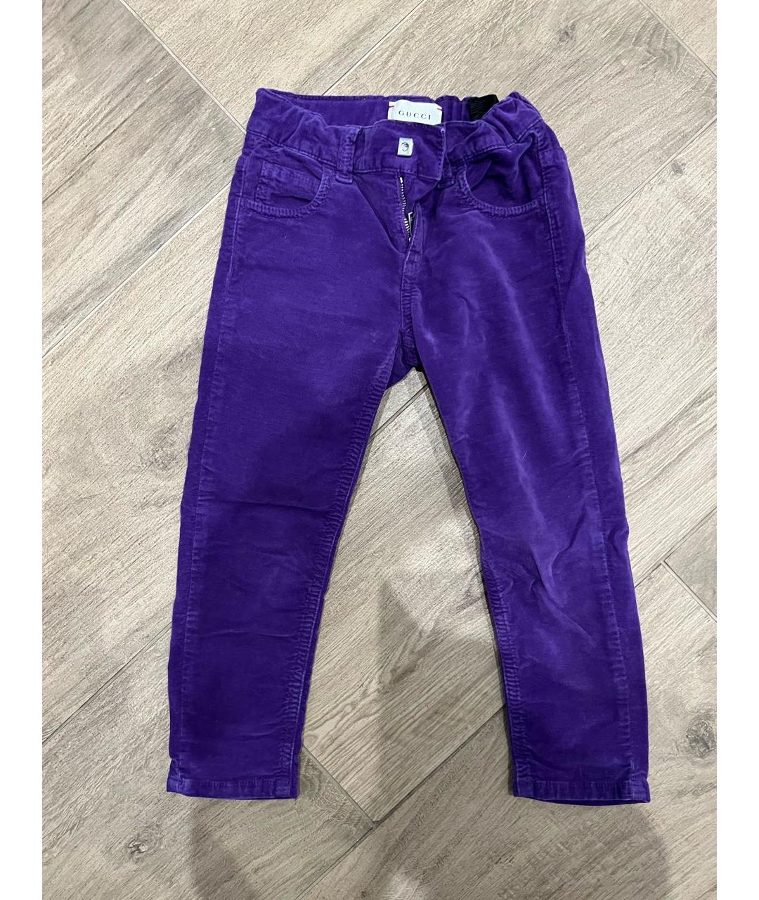 GUCCI Фиолетовые бархатные брюки и шорты, фото 5