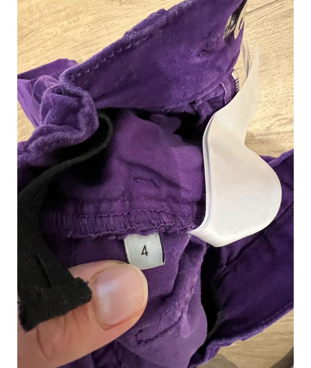 GUCCI Фиолетовые бархатные брюки и шорты, фото 2