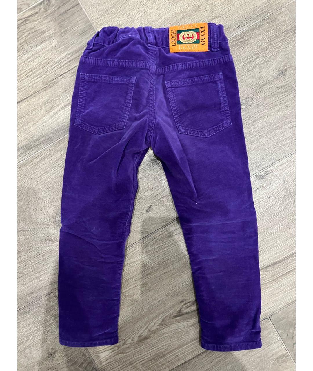 GUCCI Фиолетовые бархатные брюки и шорты, фото 4