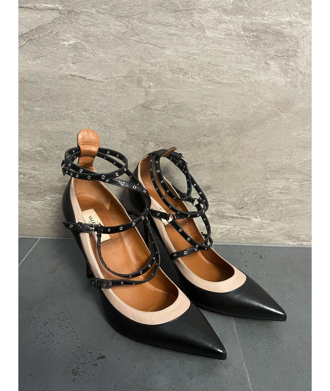 VALENTINO Черные кожаные туфли, фото 2