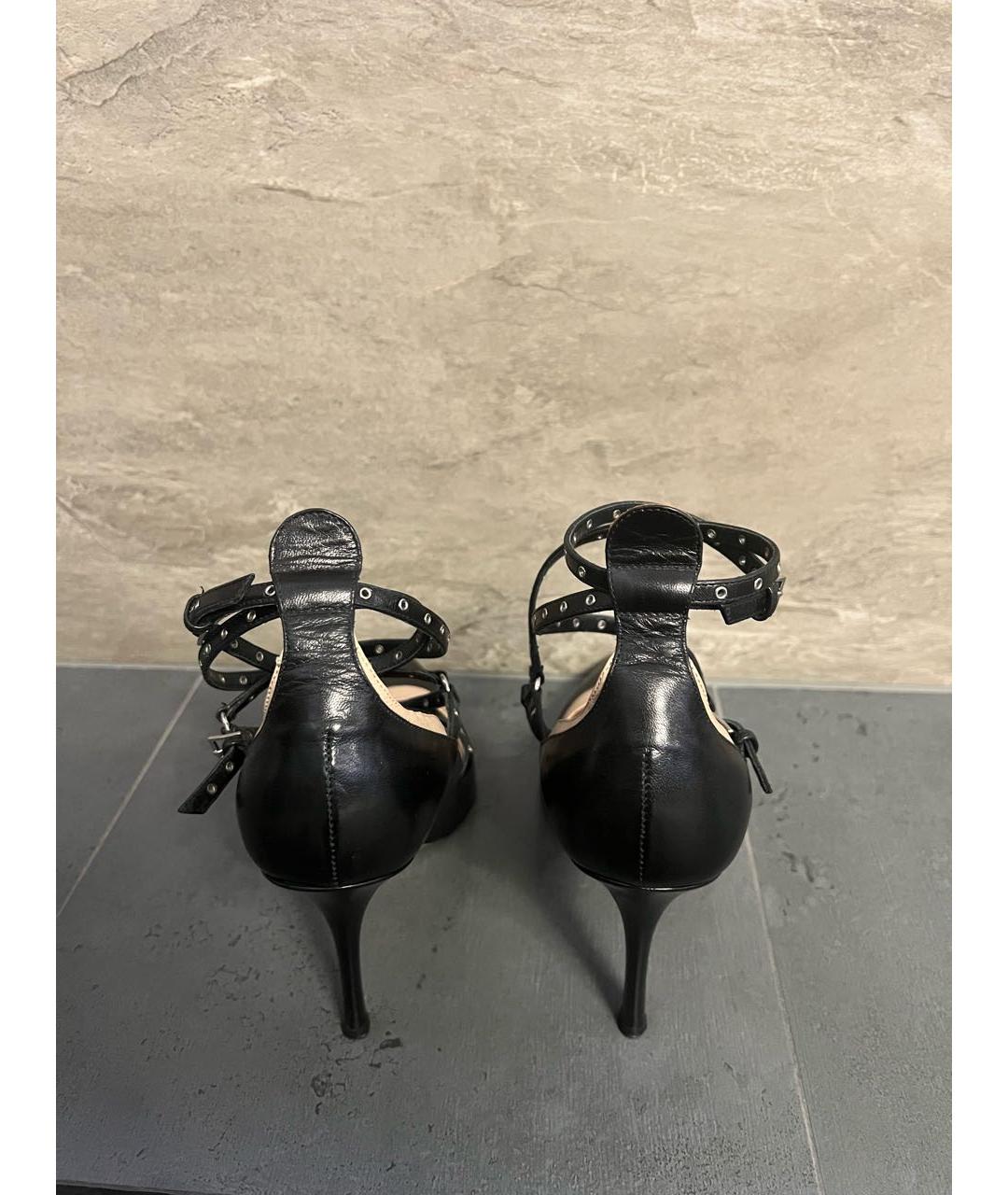 VALENTINO Черные кожаные туфли, фото 5