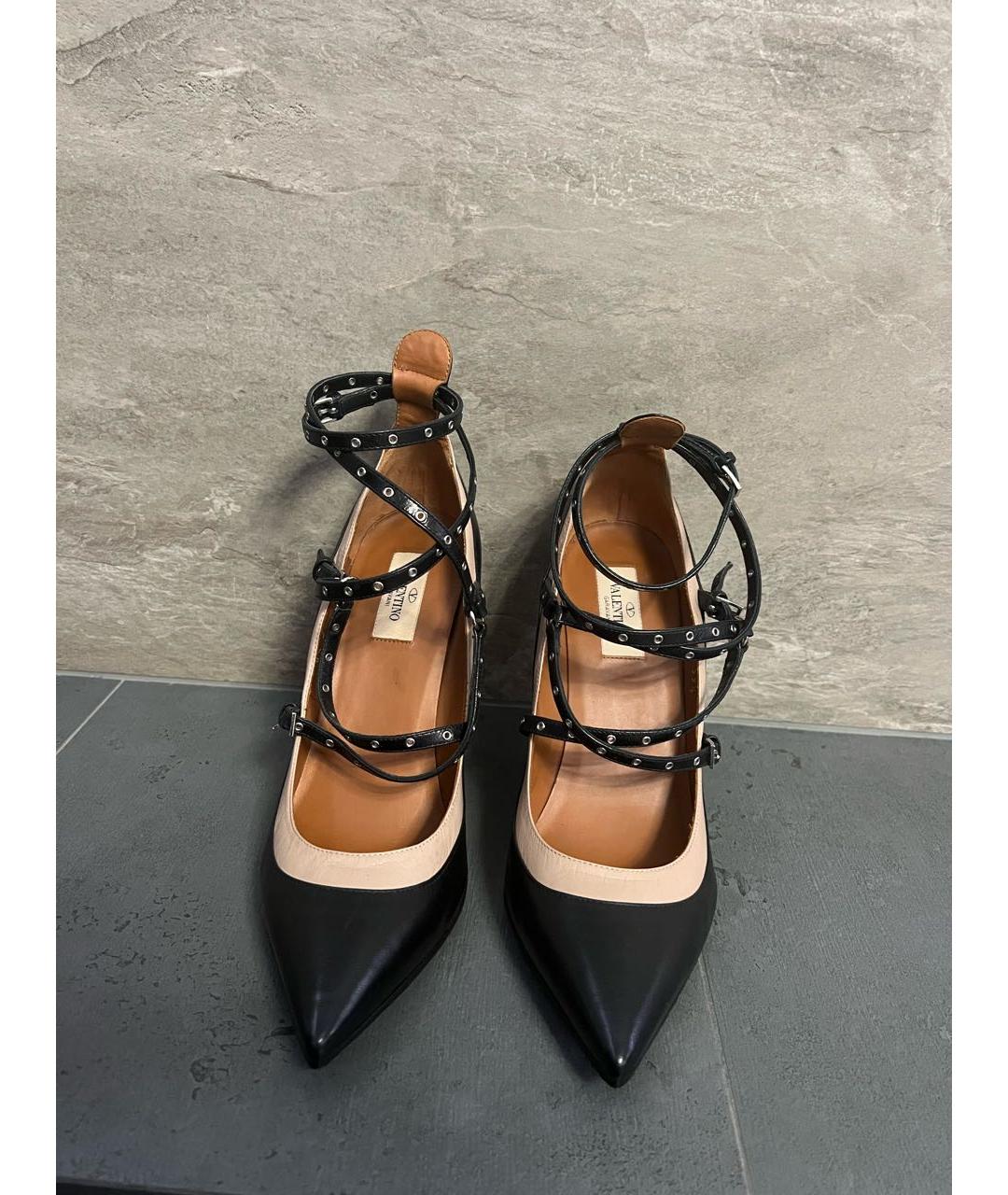 VALENTINO Черные кожаные туфли, фото 3