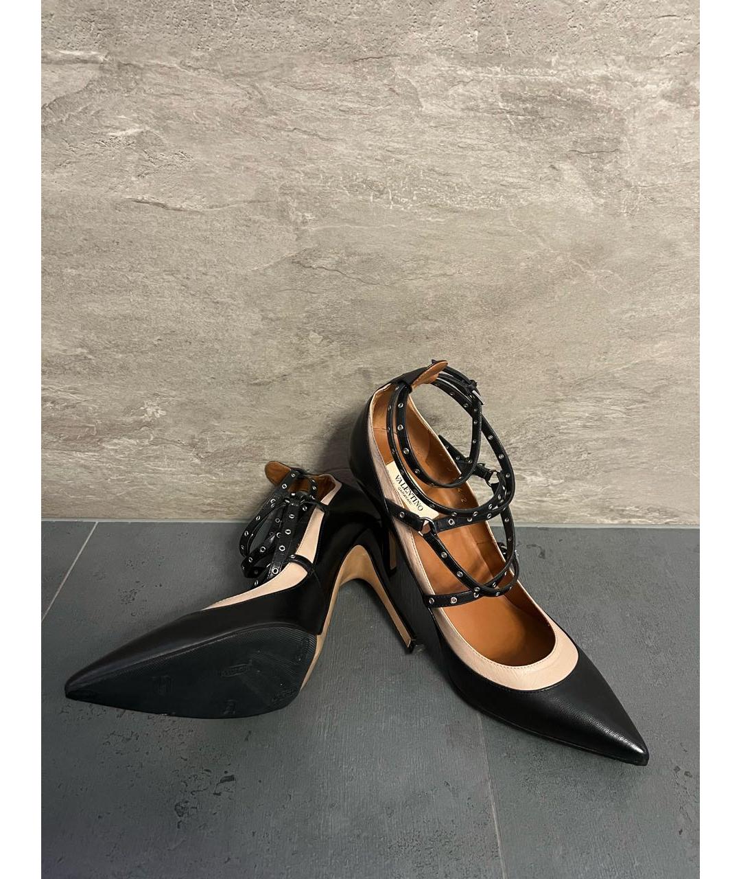 VALENTINO Черные кожаные туфли, фото 6
