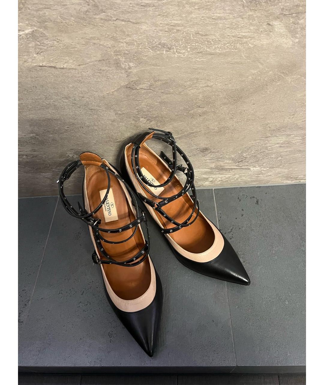 VALENTINO Черные кожаные туфли, фото 7
