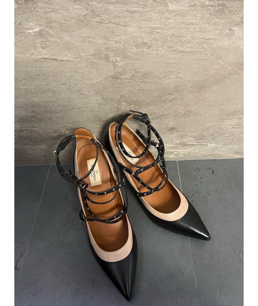 VALENTINO Черные кожаные туфли, фото 4