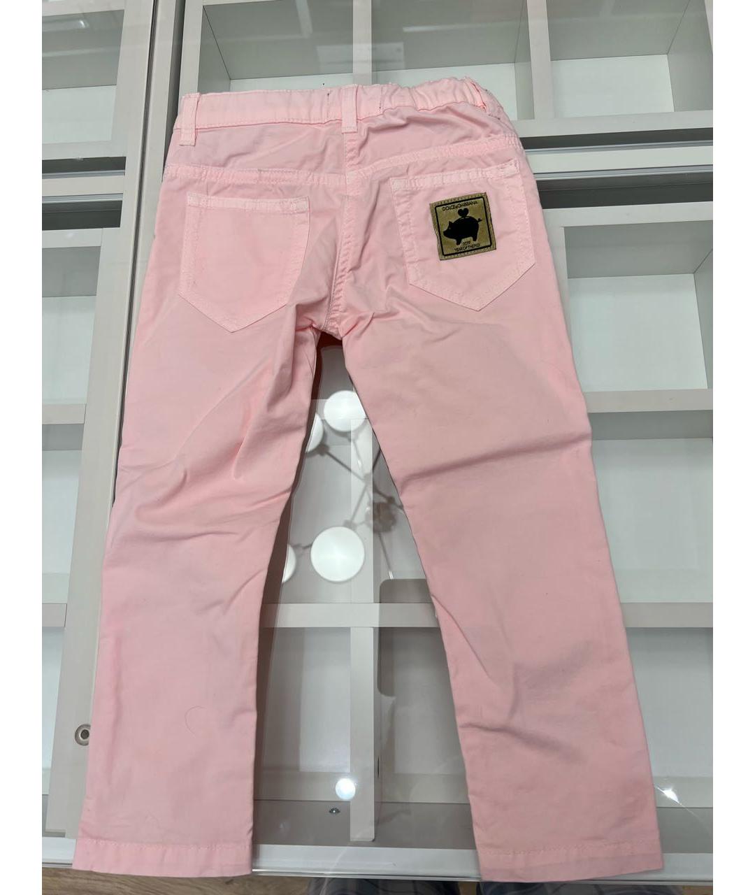 DOLCE&GABBANA Розовые хлопковые брюки и шорты, фото 4