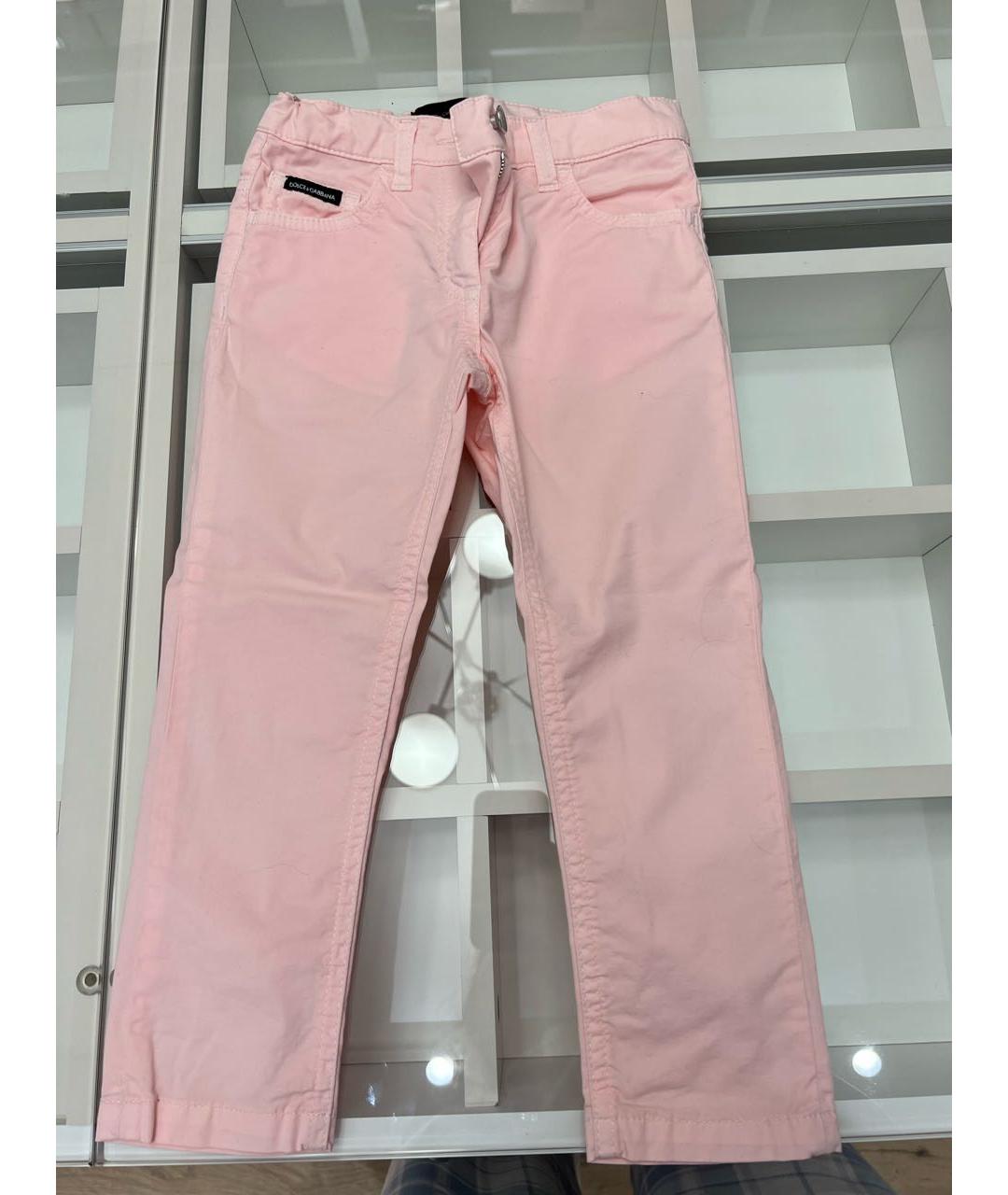 DOLCE&GABBANA Розовые хлопковые брюки и шорты, фото 5