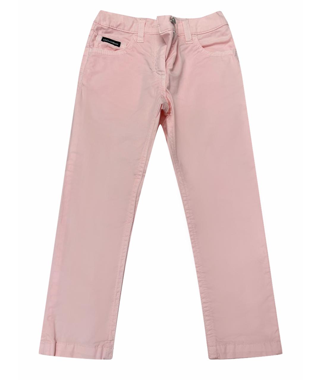 DOLCE&GABBANA Розовые хлопковые брюки и шорты, фото 1