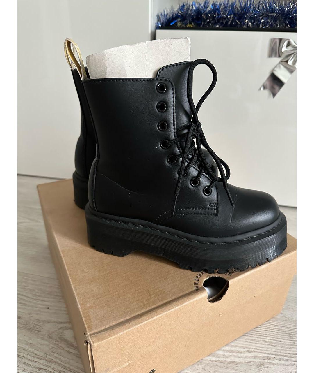 DR. MARTENS Черные ботинки из искусственной кожи, фото 5