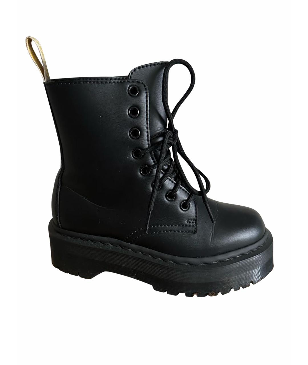 DR. MARTENS Черные ботинки из искусственной кожи, фото 1