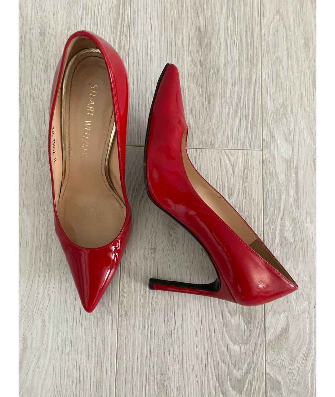 STUART WEITZMAN Красные туфли из лакированной кожи, фото 5